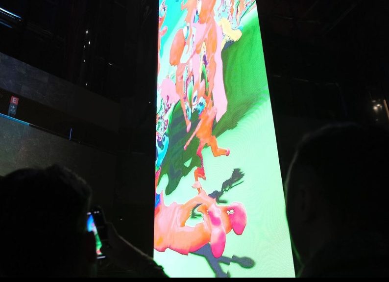 Generative visuals projected during the SónarScreen performance